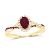 1/8CTW-DIA ANA M 1/8CTW-RD-RU 6X4MM OV-RU NAT GEM SINGLE HALO BRIDAL RING